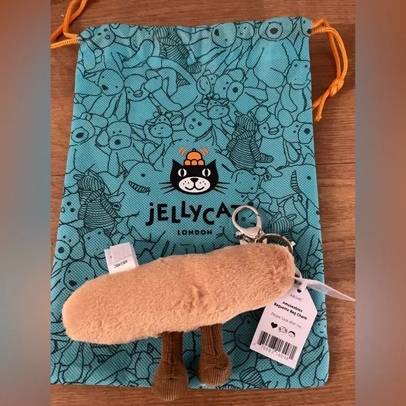 Jellycat authentic Amuseables Baguette Bag Charm (NWT), includes dust bag. - Picture 2 of 3
